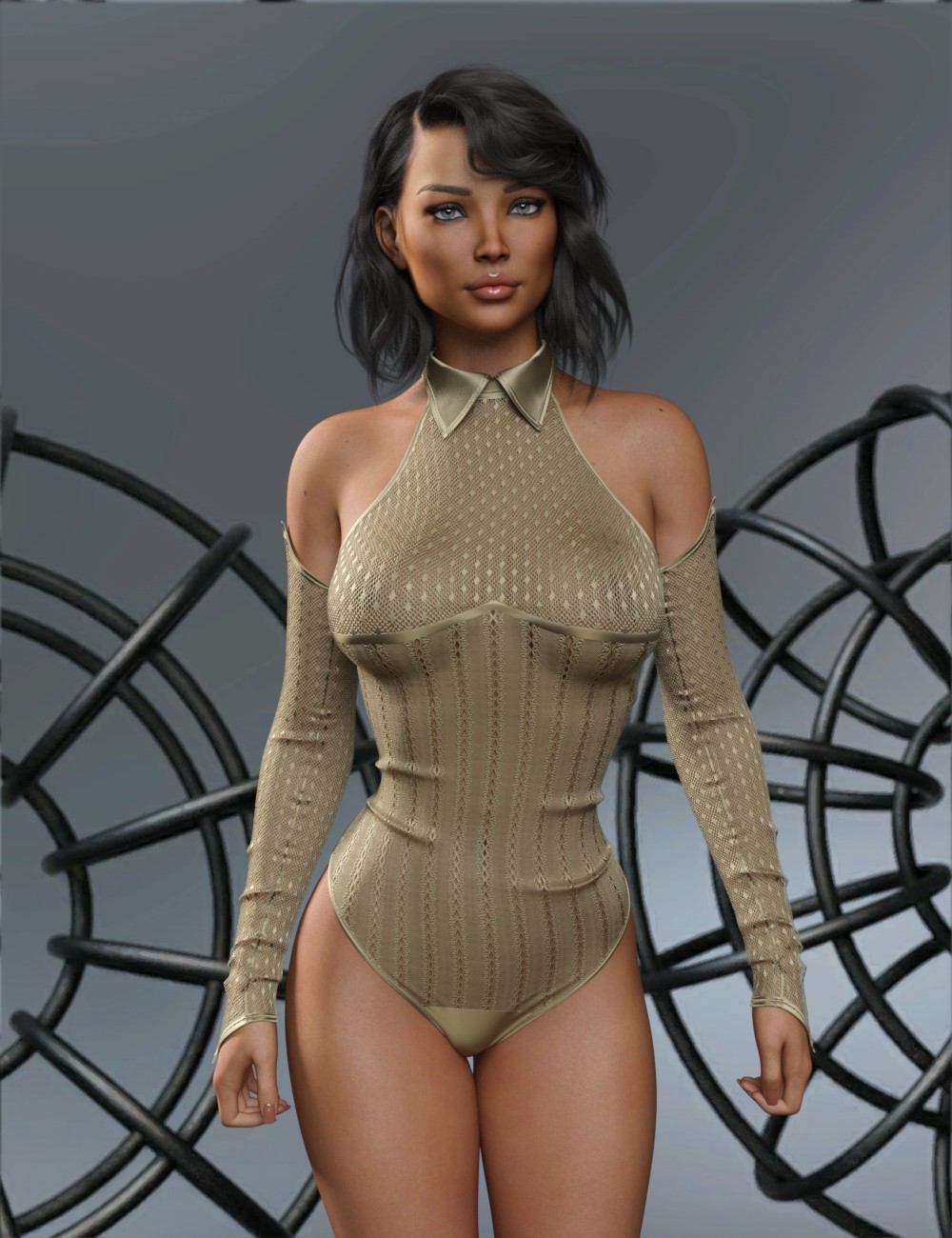 VERSUS - dForce Collared Bodysuit Genesis 8-8.1Female by N/A