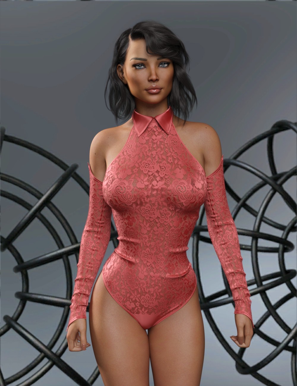 VERSUS - dForce Collared Bodysuit Genesis 8-8.1Female by N/A