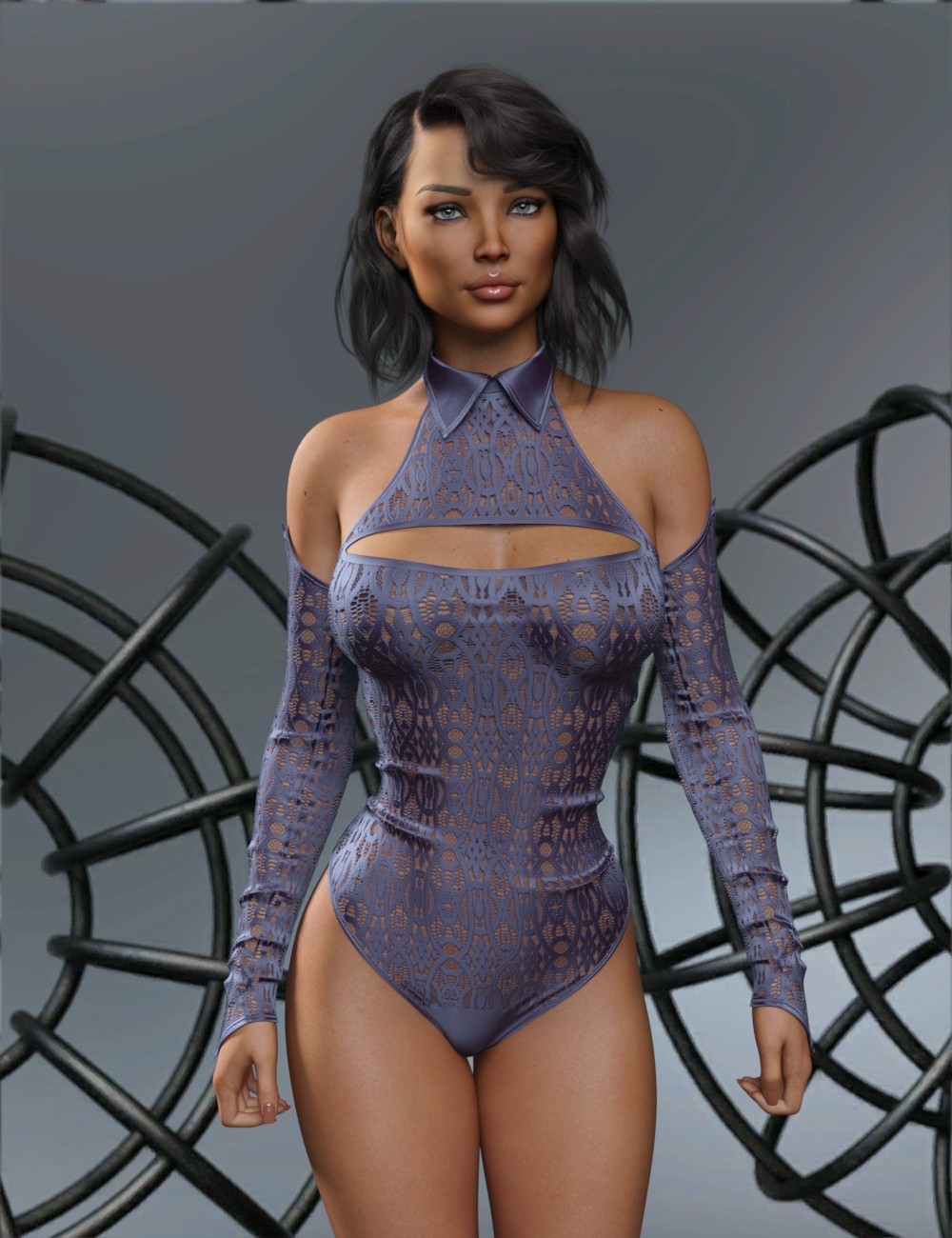 VERSUS - dForce Collared Bodysuit Genesis 8-8.1Female by N/A