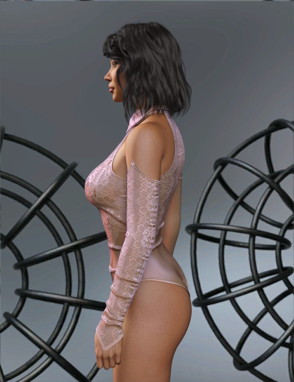 VERSUS - dForce Collared Bodysuit Genesis 8-8.1Female by N/A