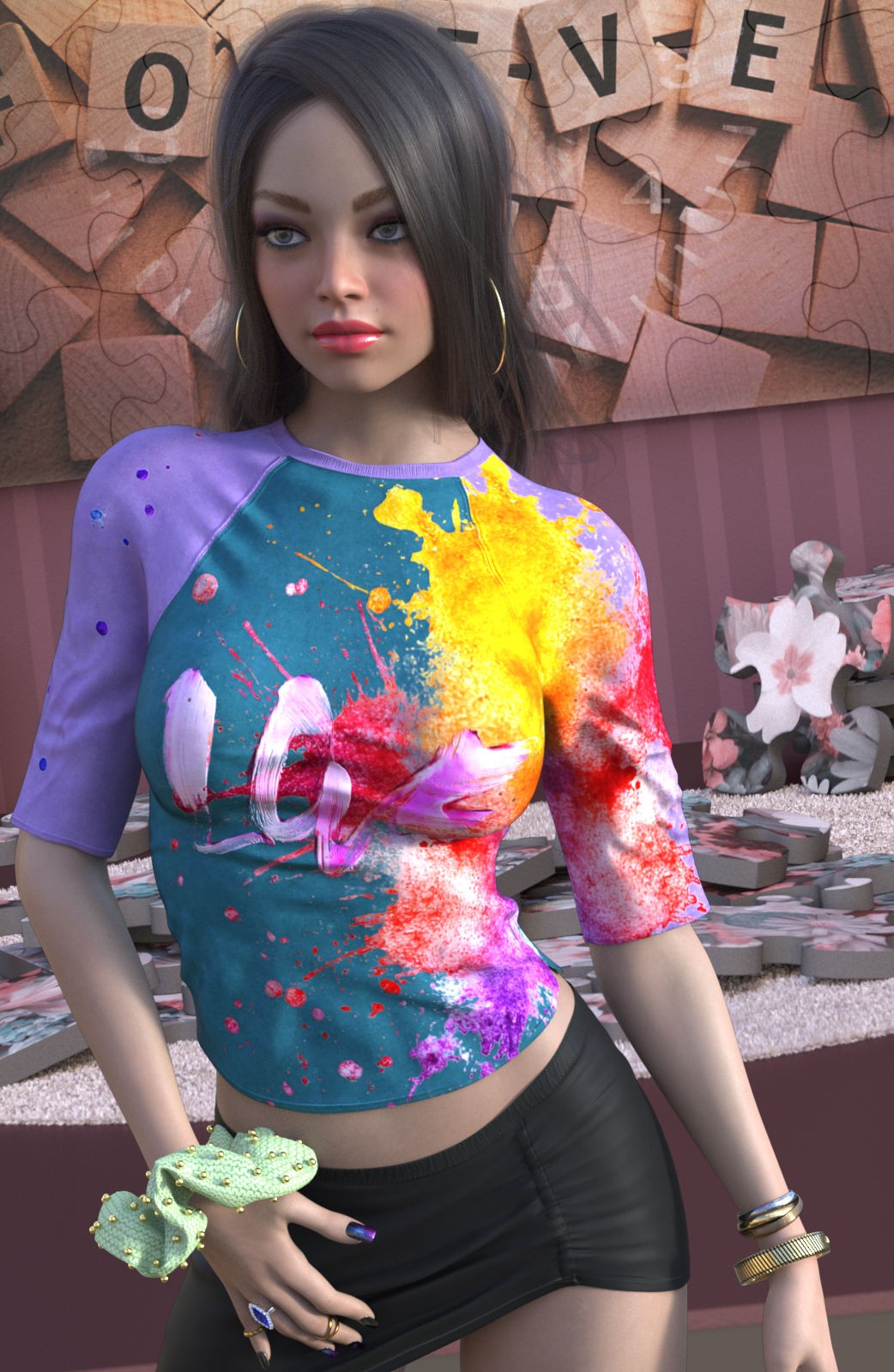 DA-Statements for dForce 3 Quarter Sleeve Top by Sveva by N/A