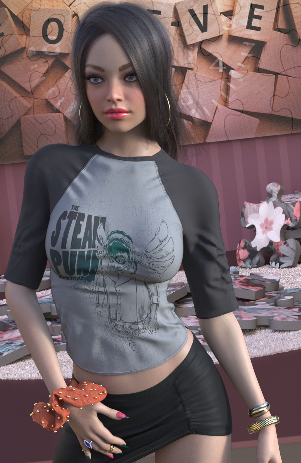 DA-Statements for dForce 3 Quarter Sleeve Top by Sveva by N/A
