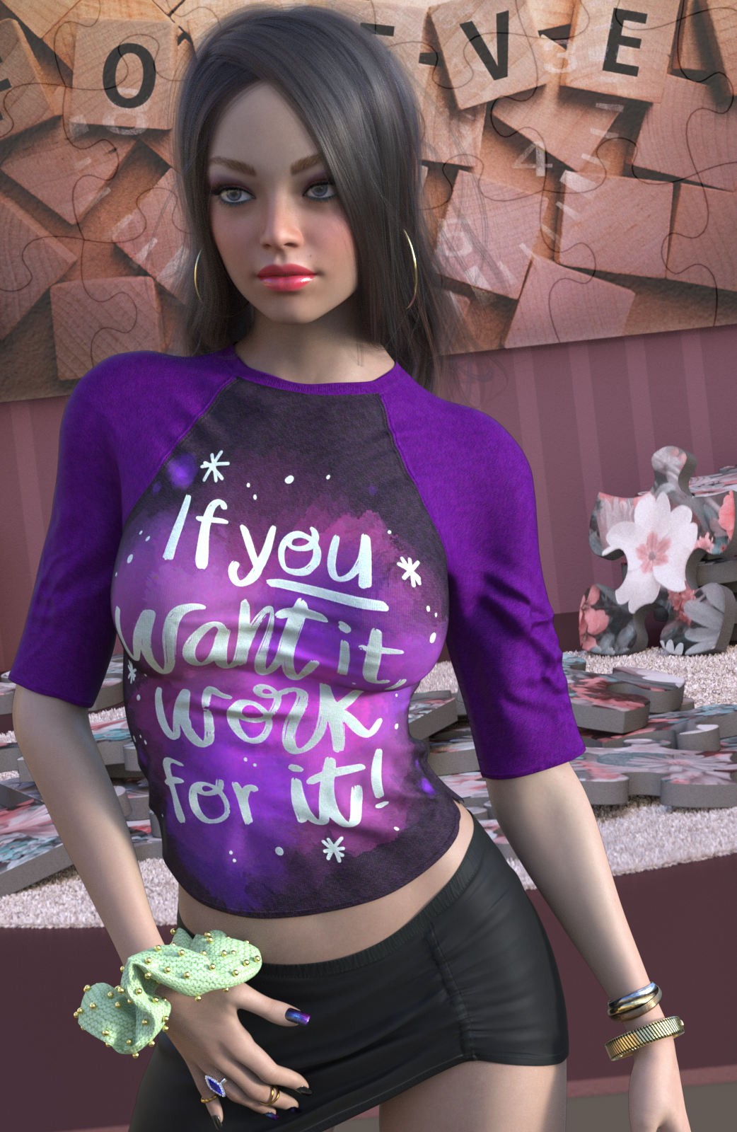 DA-Statements for dForce 3 Quarter Sleeve Top by Sveva by N/A