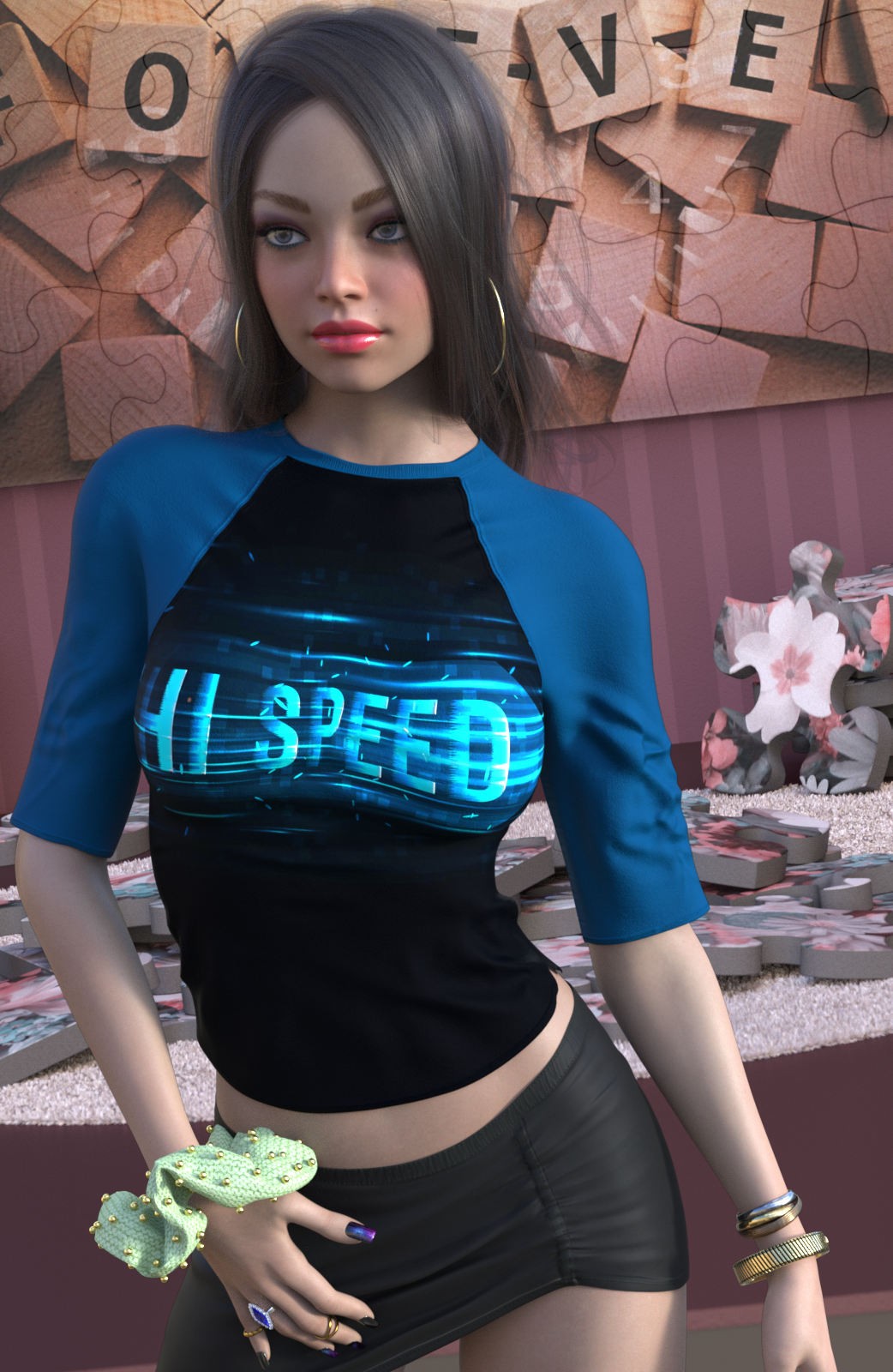 DA-Statements for dForce 3 Quarter Sleeve Top by Sveva by N/A
