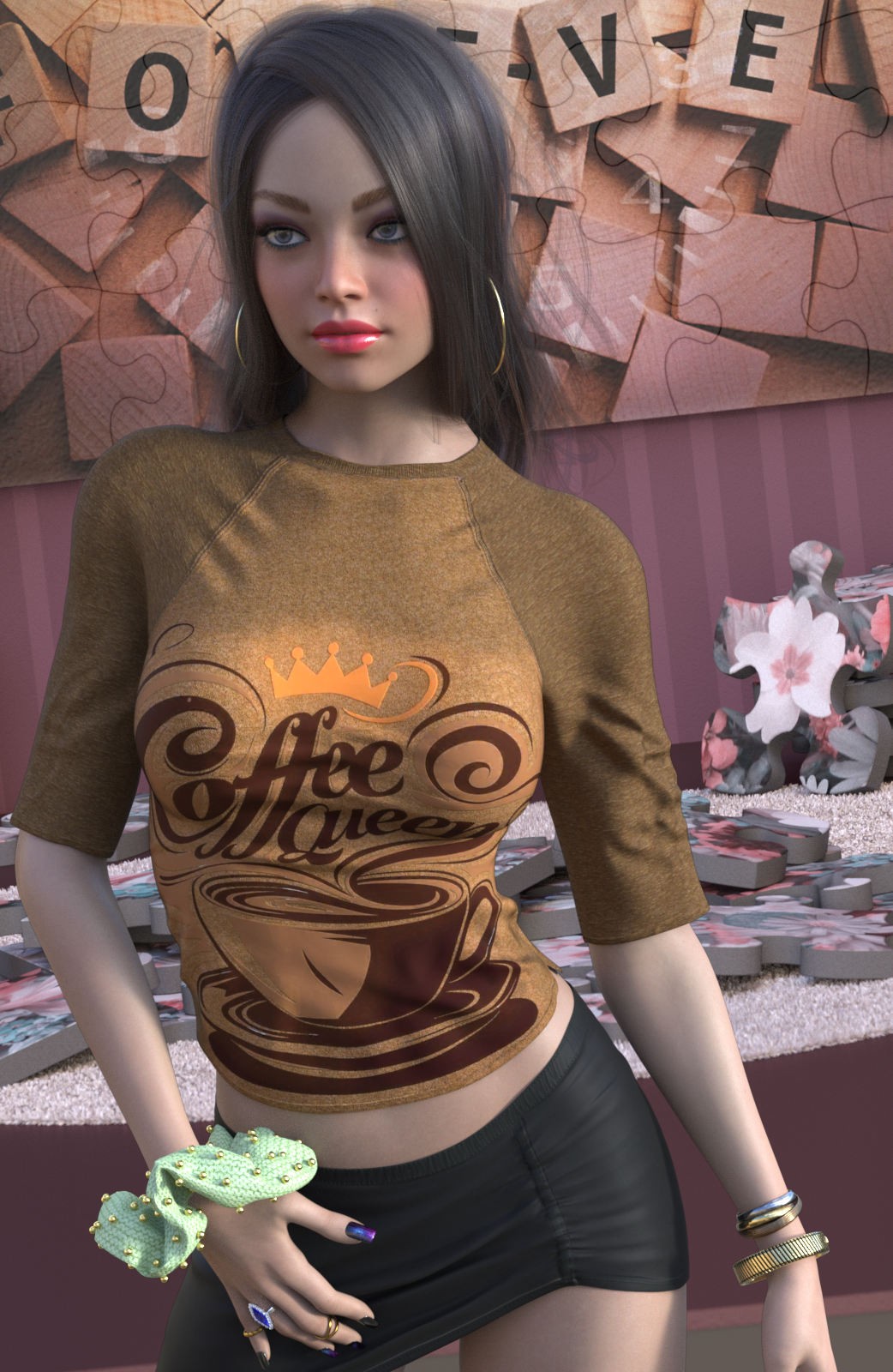 DA-Statements for dForce 3 Quarter Sleeve Top by Sveva by N/A