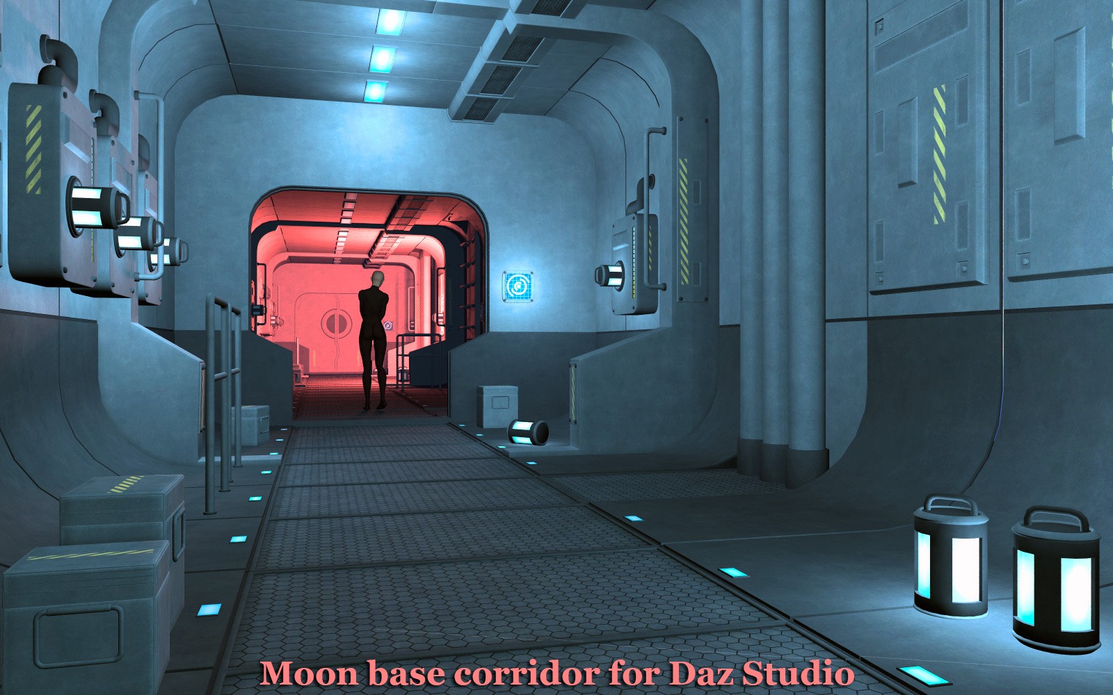 Moon base corridor for Daz Studio by N/A