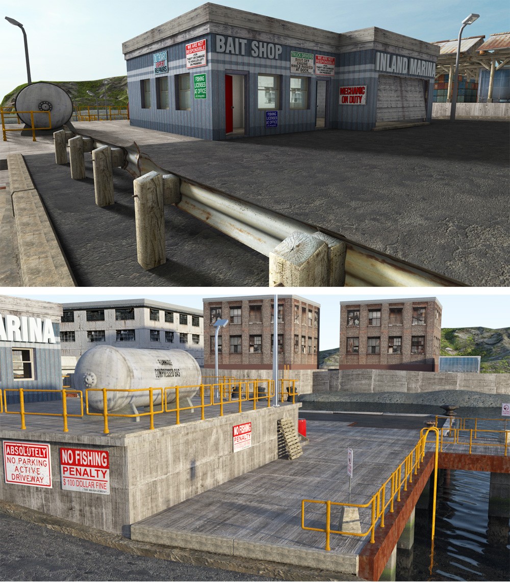 1stB InLand Marina iRay & 3DL by N/A
