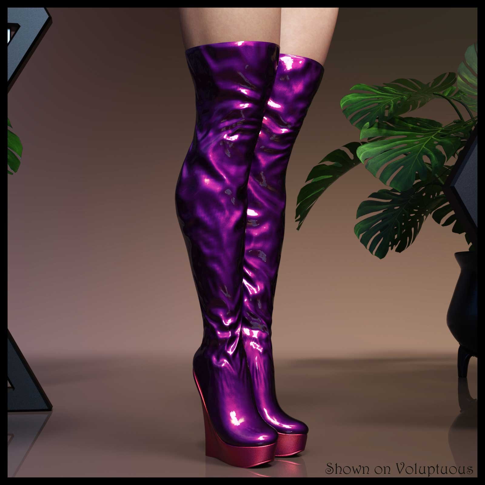 High Wedges Boots G8F by N/A