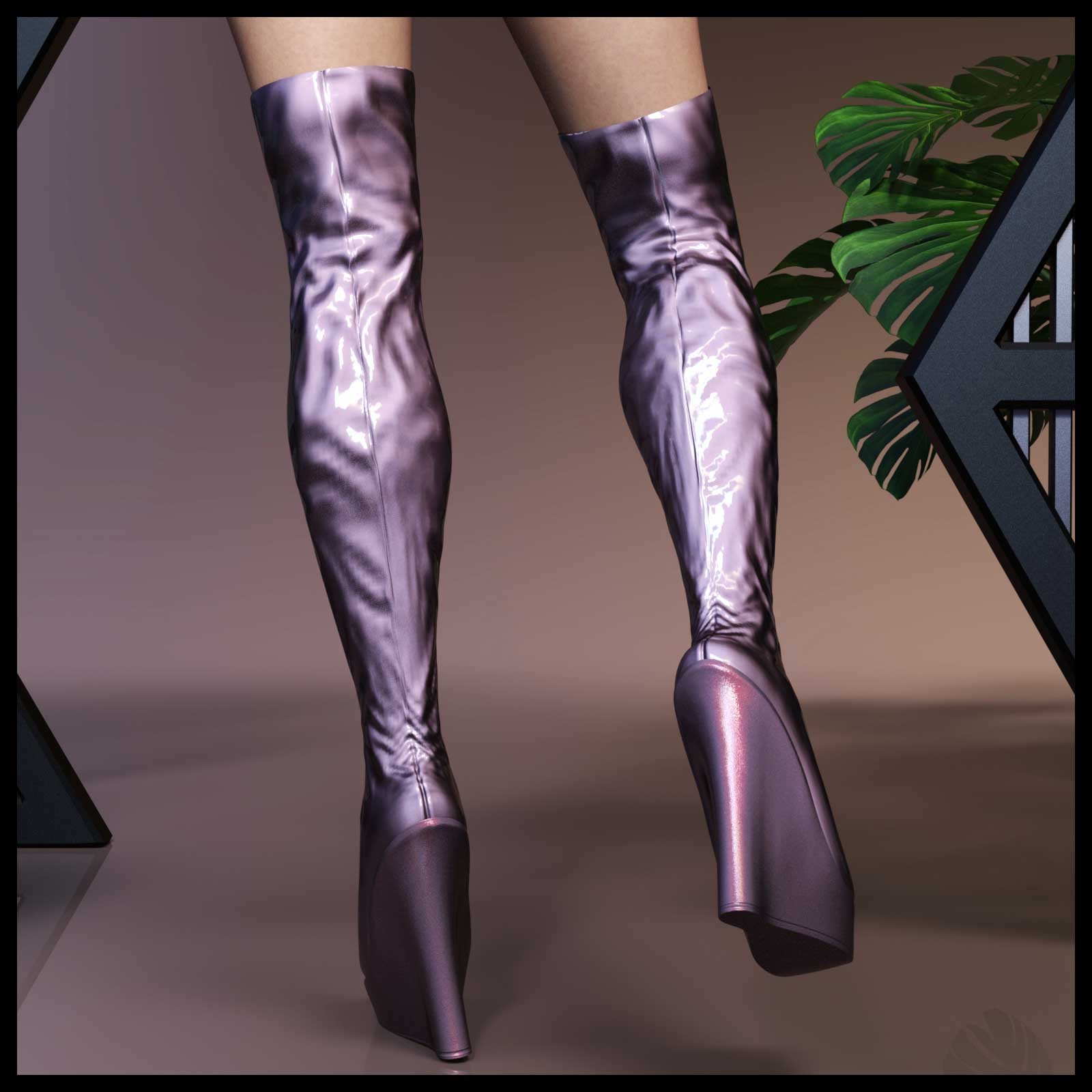 High Wedges Boots G8F by N/A
