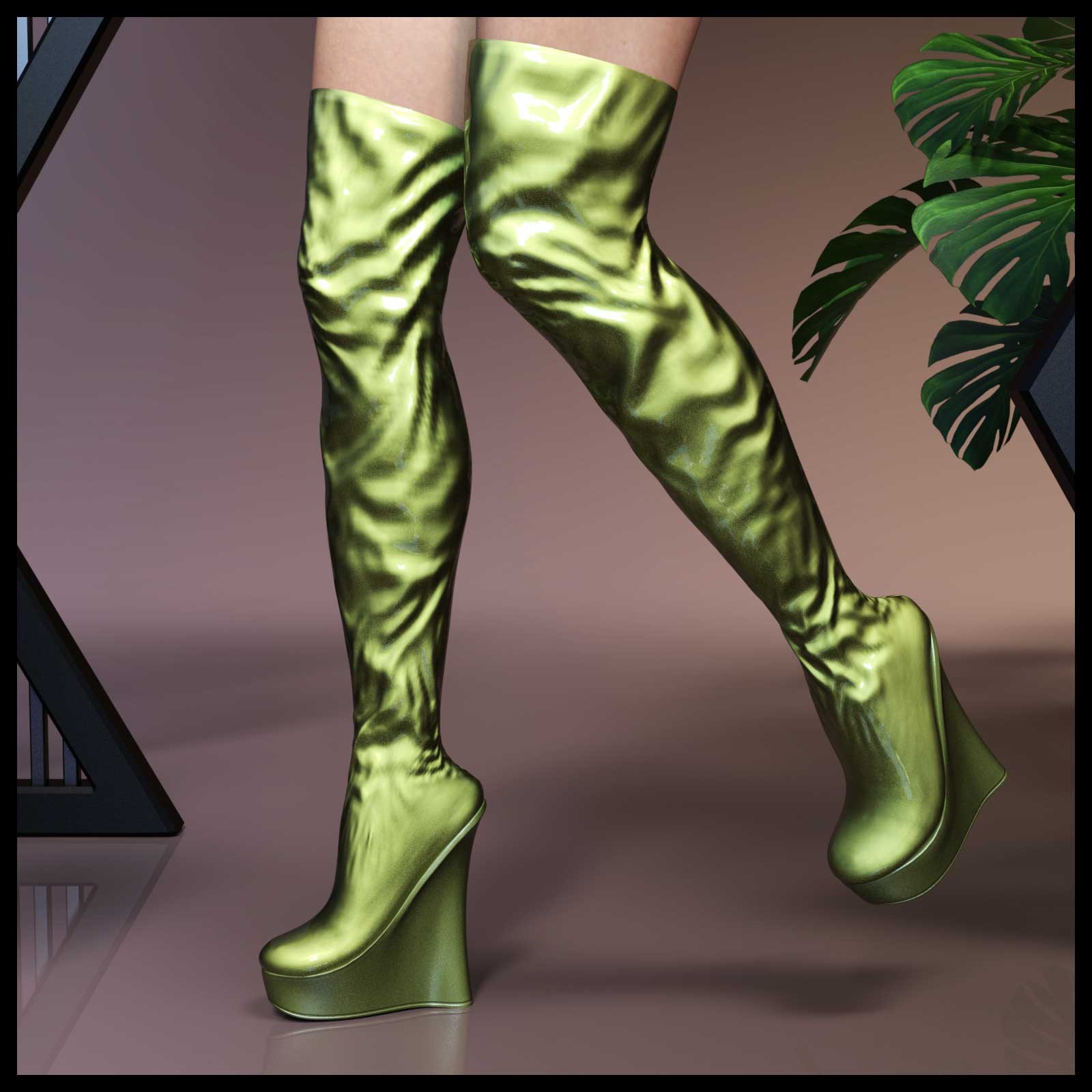 High Wedges Boots G8F by N/A