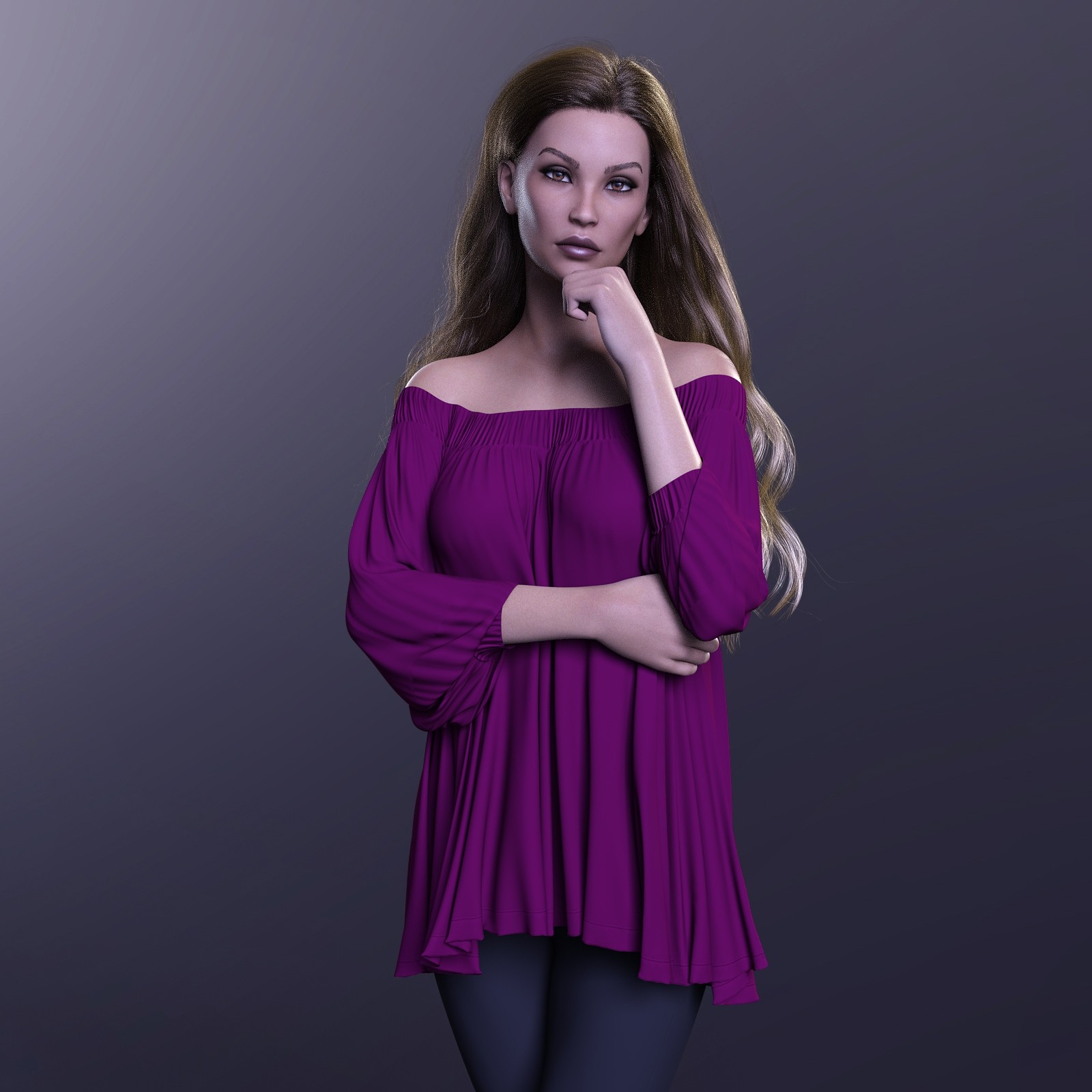 MbM Breezy Fall Outfit for Genesis 8 Female by N/A