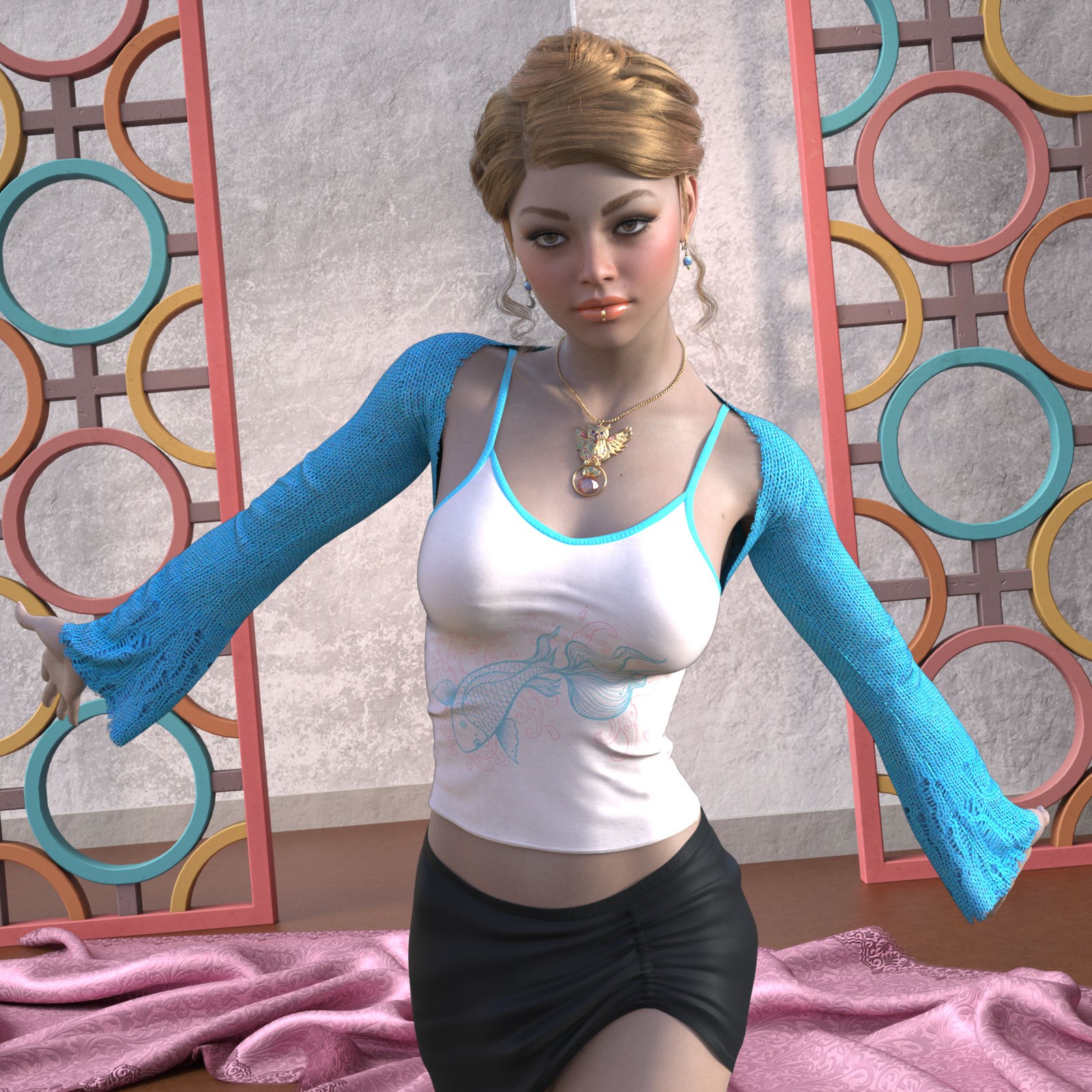 DA-Trendy for dForce Essentials Casual Shrug and Tank G8FG8.1F by Sveva by N/A