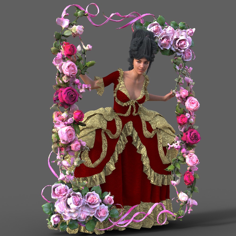 Floral Frame Construction Kit for Daz Studio by N/A