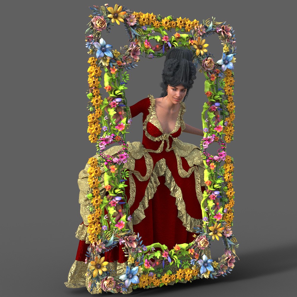 Floral Frame Construction Kit for Daz Studio by N/A