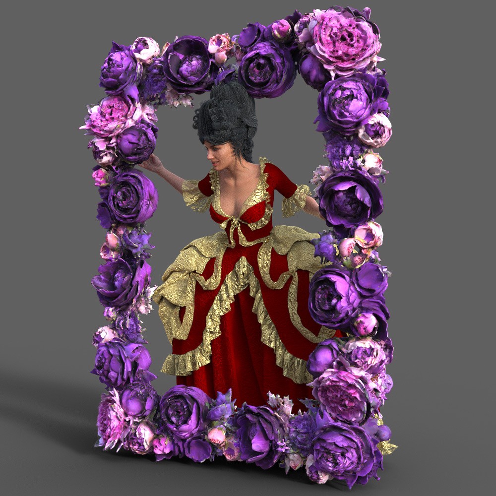 Floral Frame Construction Kit for Daz Studio by N/A