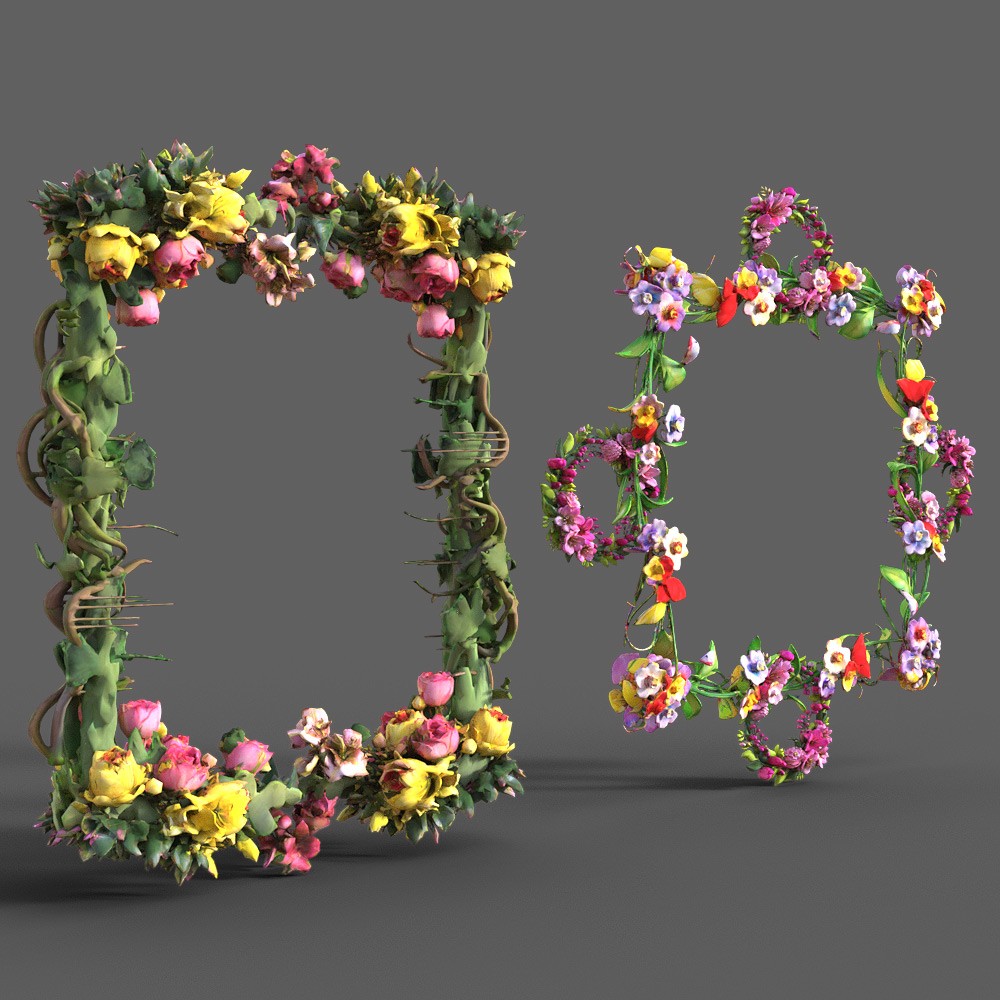 Floral Frame Construction Kit for Daz Studio by N/A