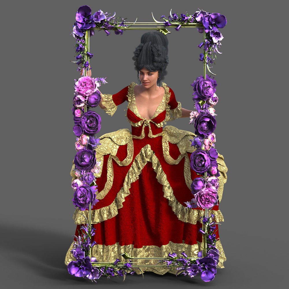 Floral Frame Construction Kit for Daz Studio by N/A