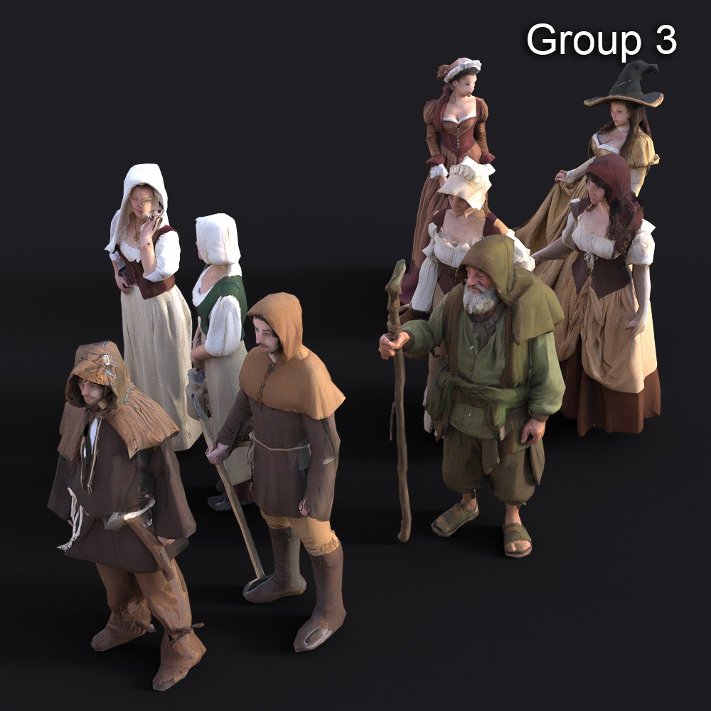 LOWREZ People 17th century for Daz Studio by N/A