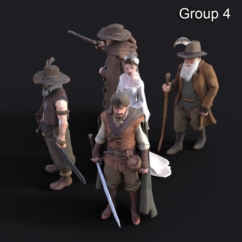 LOWREZ People 17th century for Daz Studio by N/A