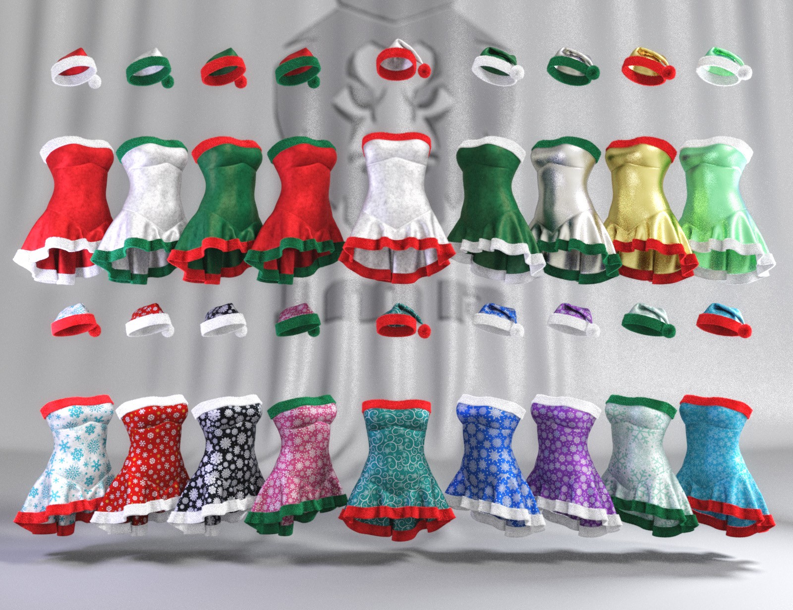 JMR dForce Christmas Outfit 25 for G8F by N/A