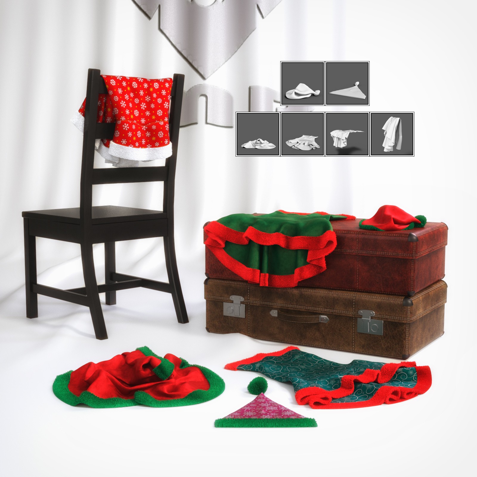 JMR dForce Christmas Outfit 25 for G9F and G8F by N/A