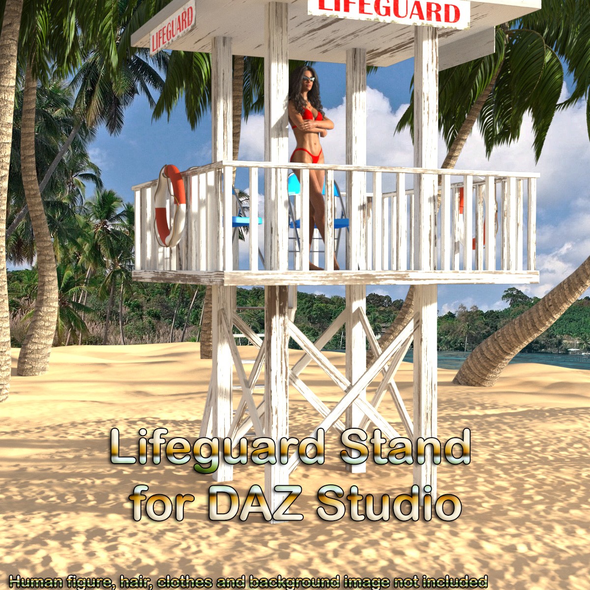 AJ LifeGuard Stand For DAZ Studio by N/A
