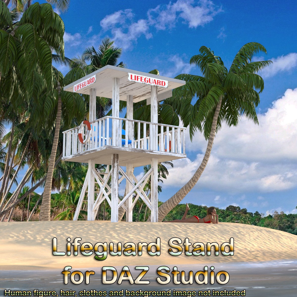 AJ LifeGuard Stand For DAZ Studio by N/A