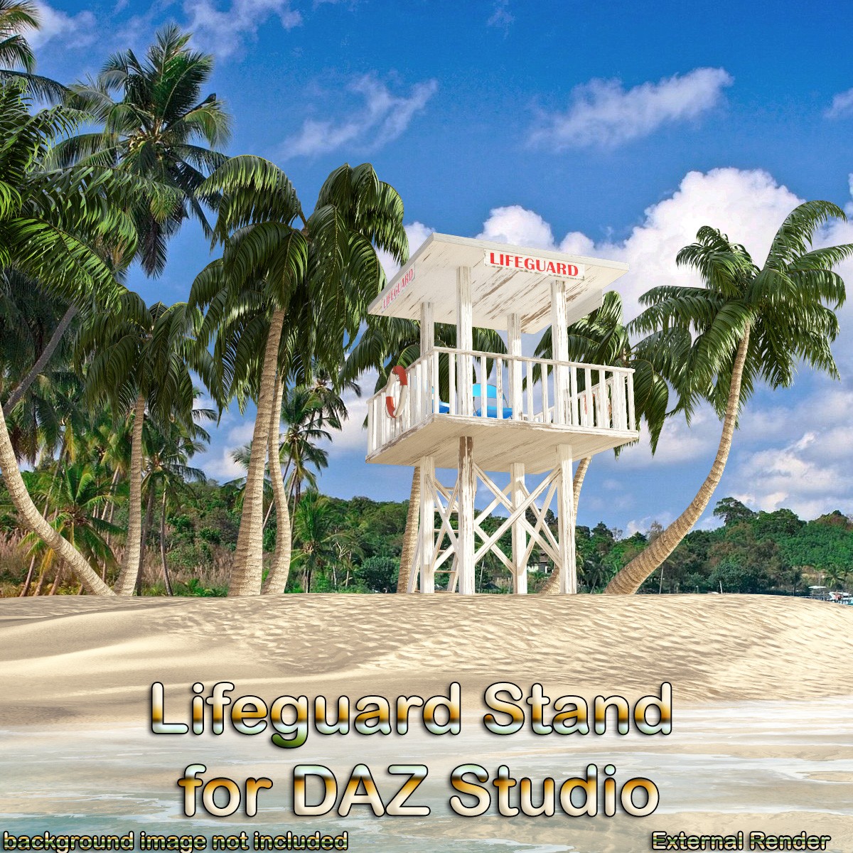AJ LifeGuard Stand For DAZ Studio by N/A