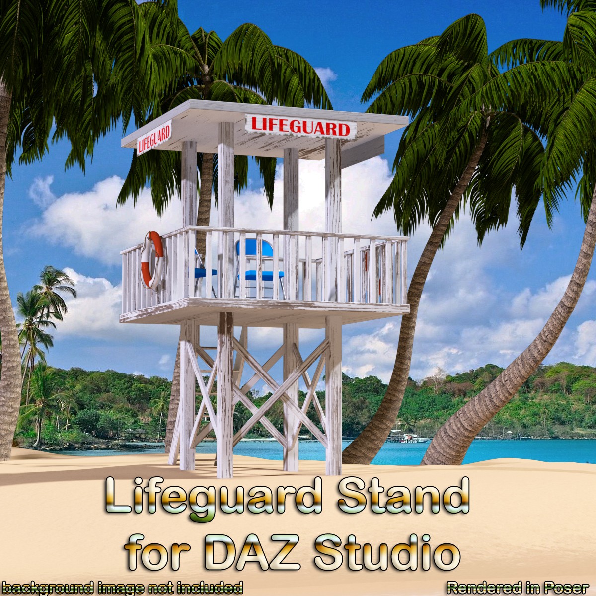 AJ LifeGuard Stand For DAZ Studio by N/A