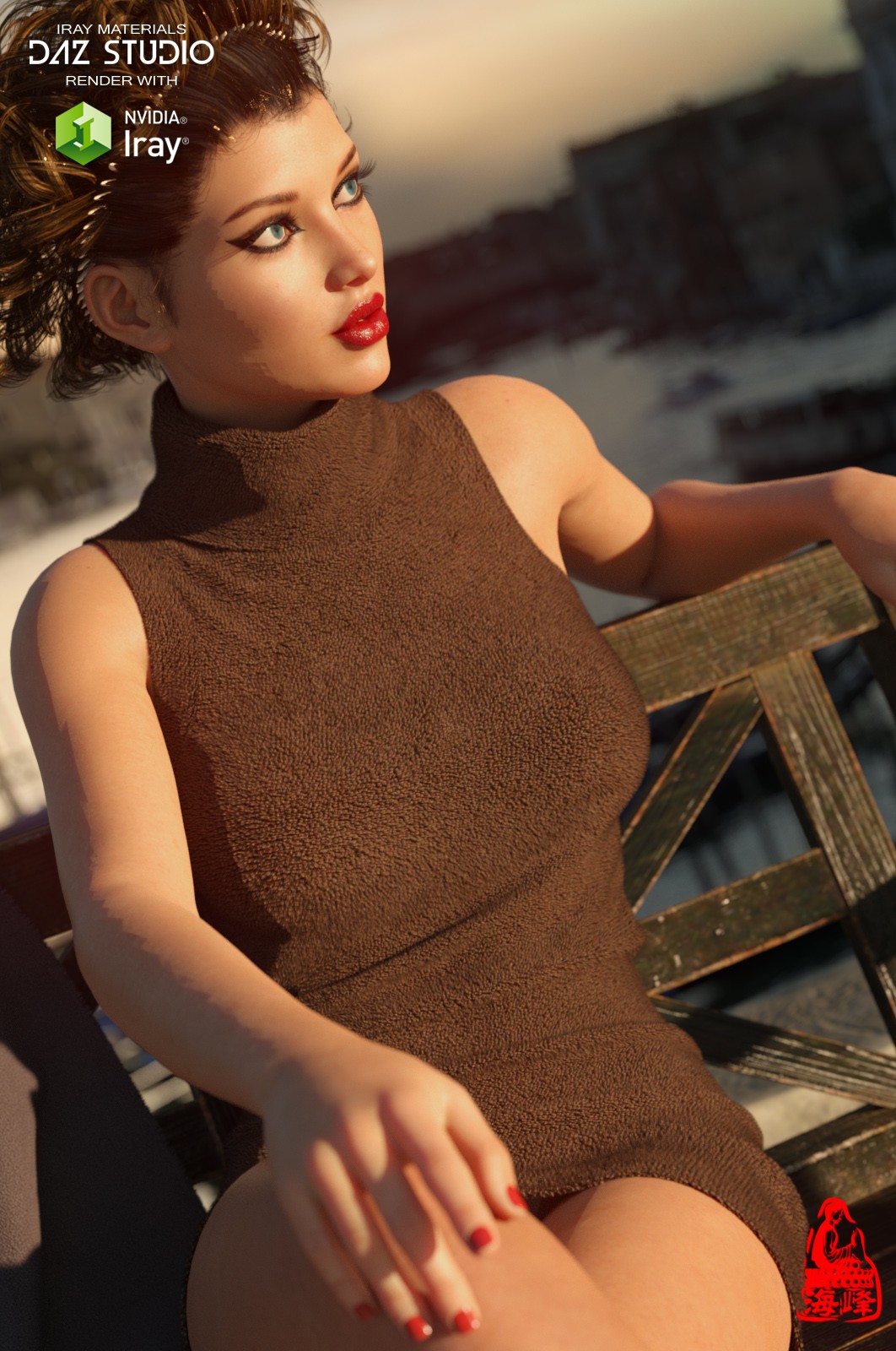 Add-ons - dForce Turtleneck Mini Dress for Genesis 8 & 8.1 Females by N/A