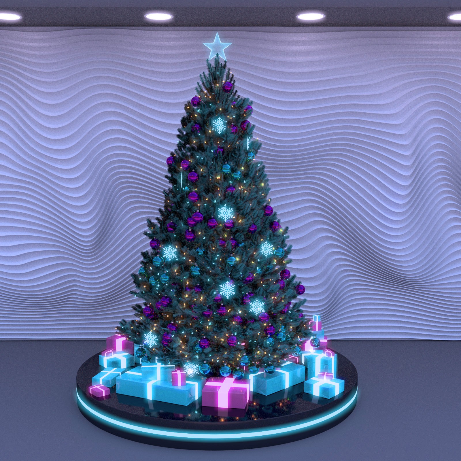 Cyberpunk Christmas Tree by N/A