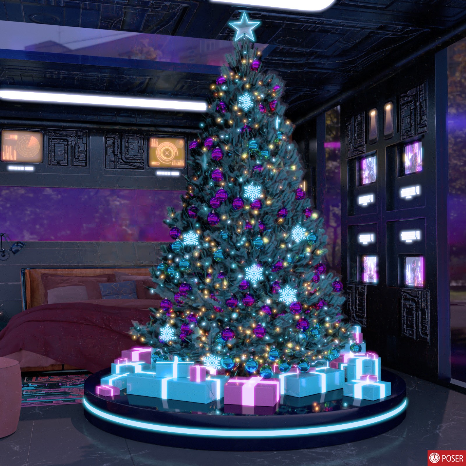 Cyberpunk Christmas Tree by N/A