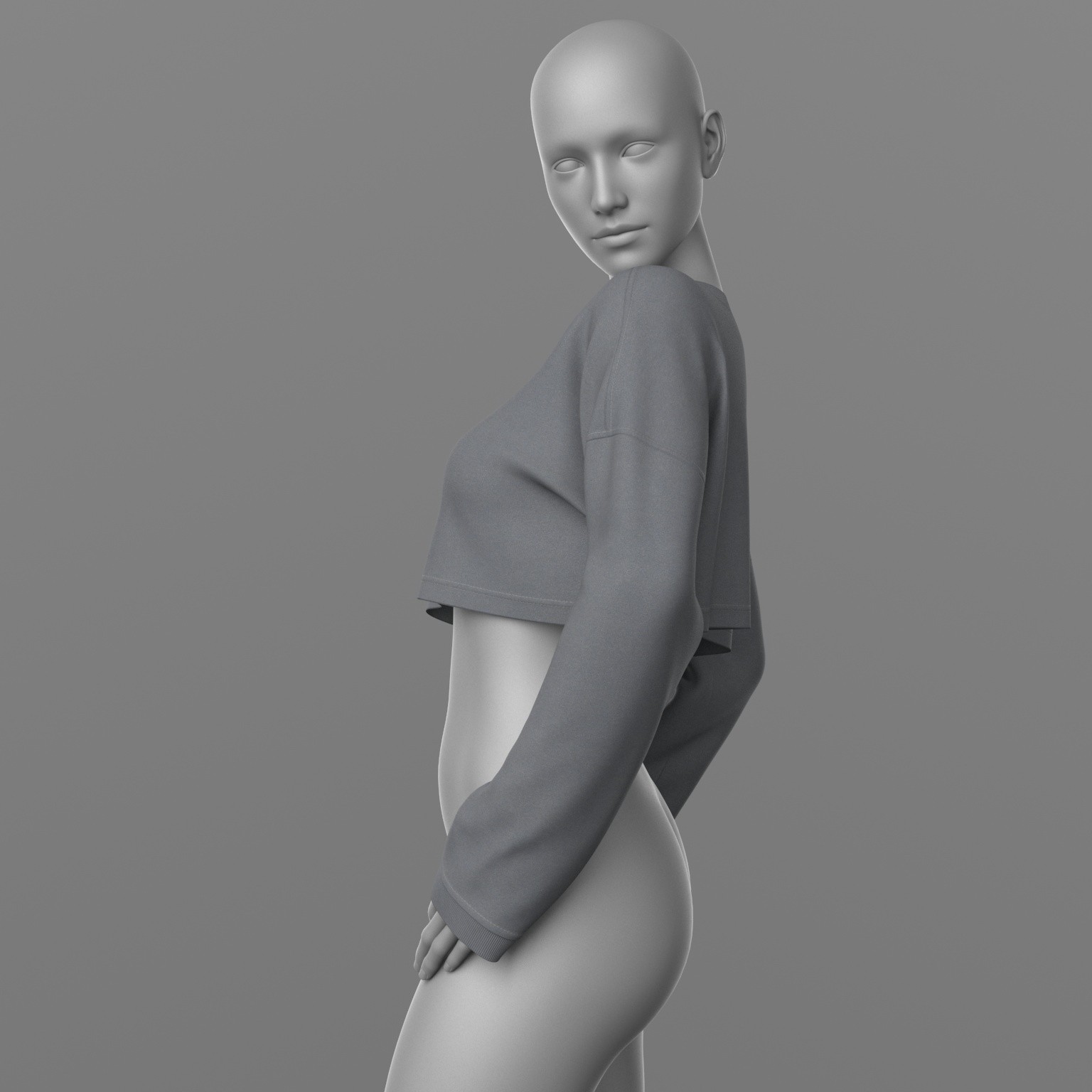 Cropped Sweatshirt G8 Female by N/A