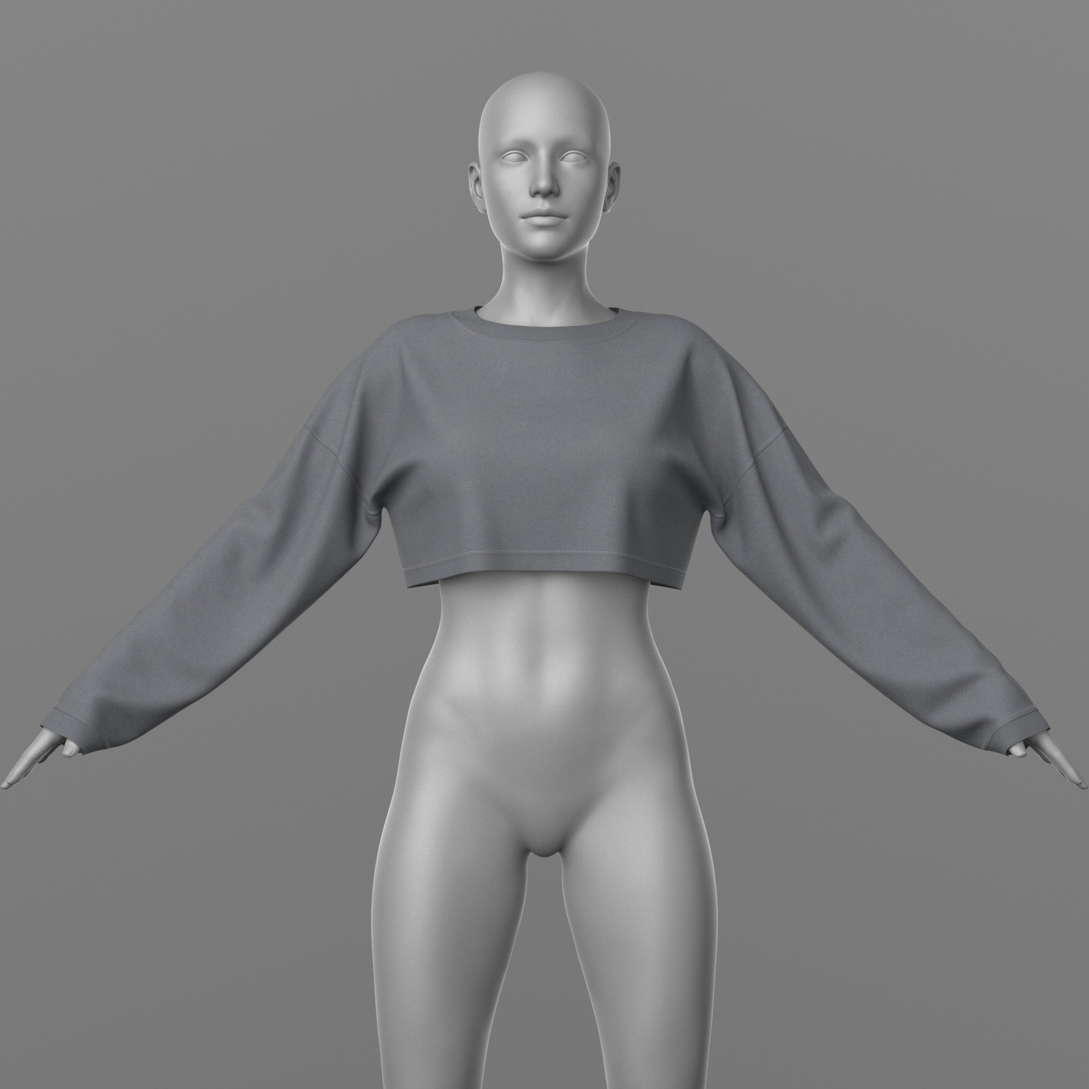 Cropped Sweatshirt G8 Female by N/A