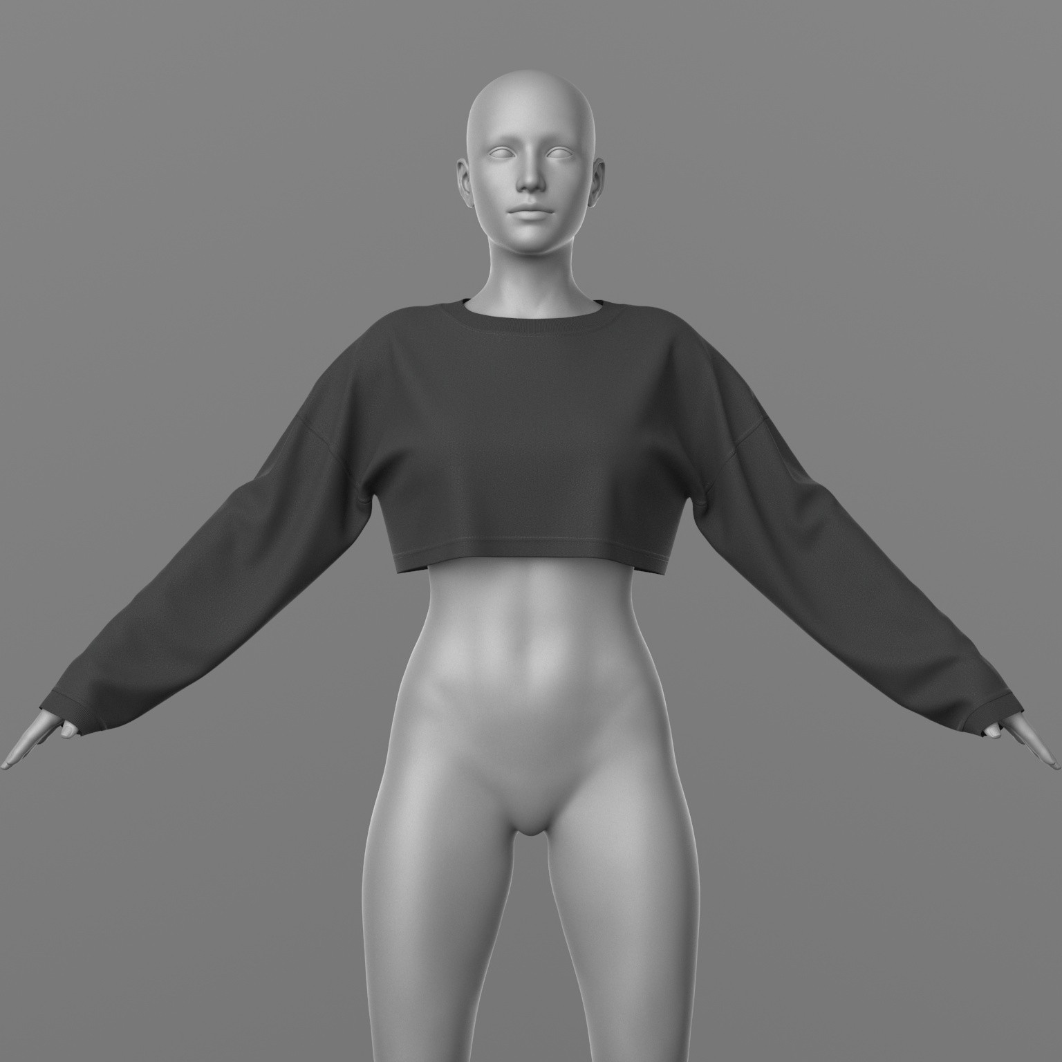 Cropped Sweatshirt G8 Female by N/A
