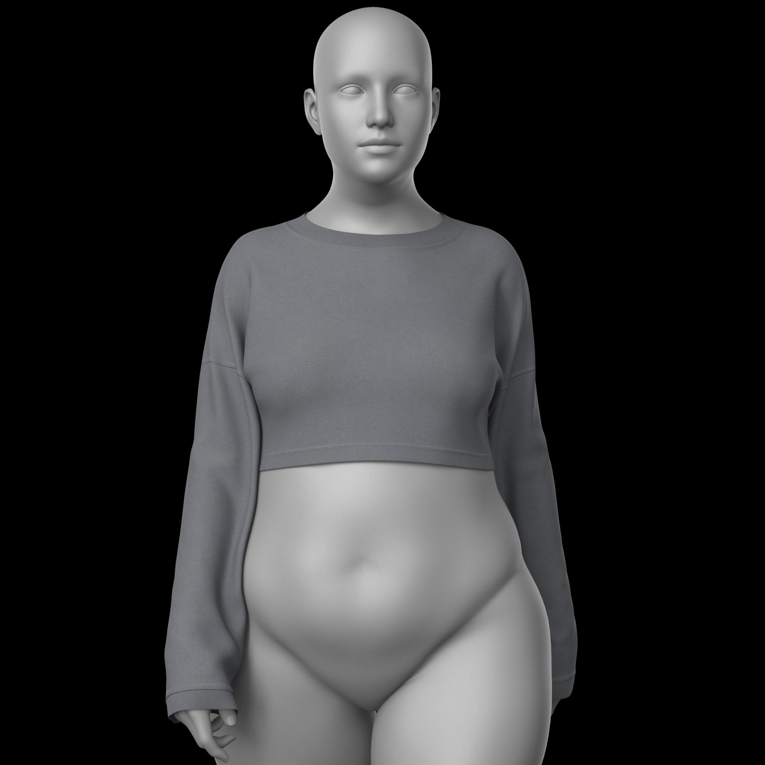 Cropped Sweatshirt G8 Female by N/A