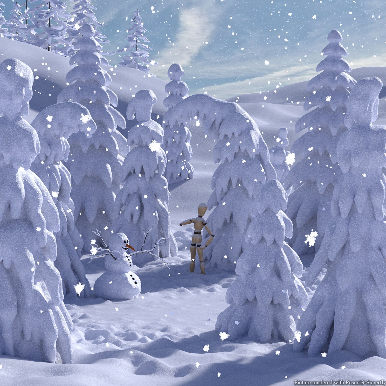 Flinks Snow Trees by N/A