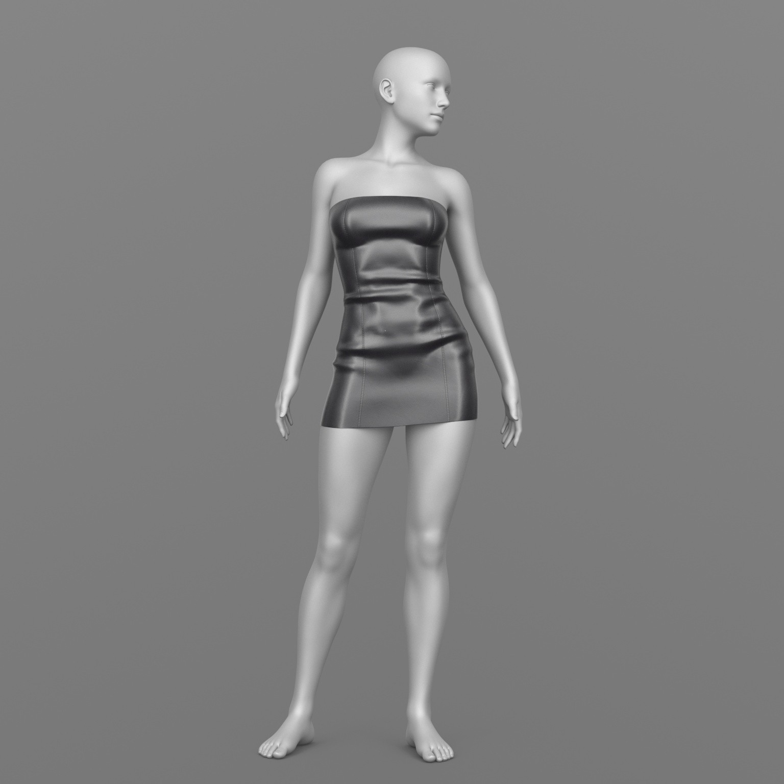 Leather Dress G8 Female by N/A