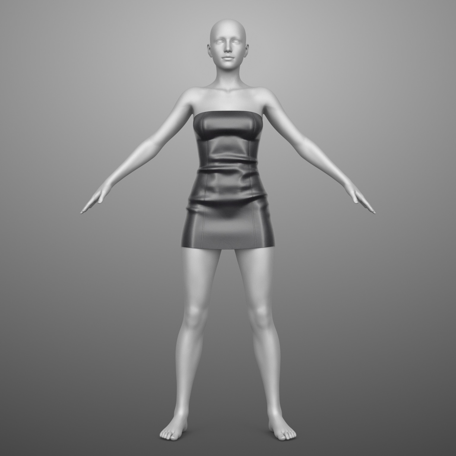 Leather Dress G8 Female by N/A