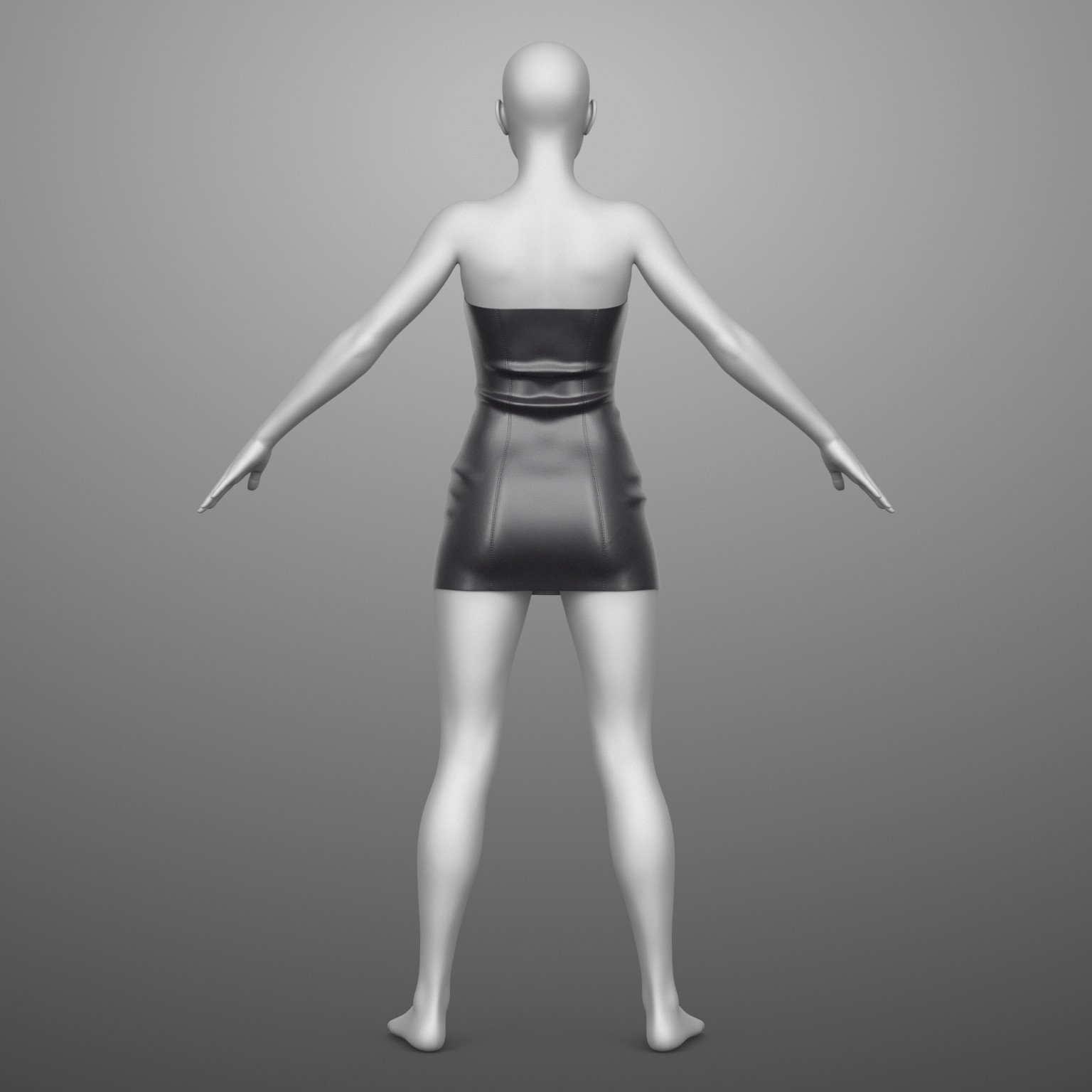 Leather Dress G8 Female by N/A