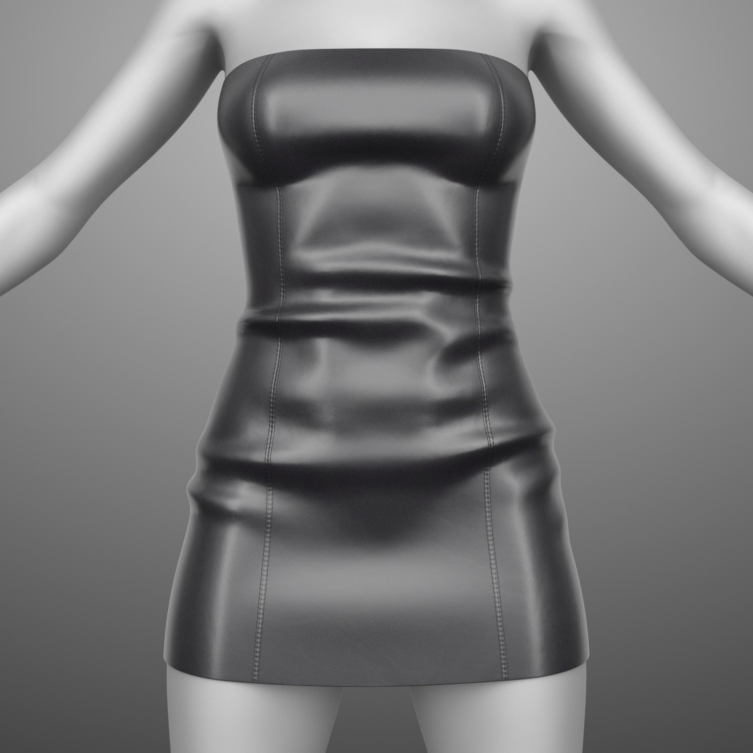 Leather Dress G8 Female by N/A