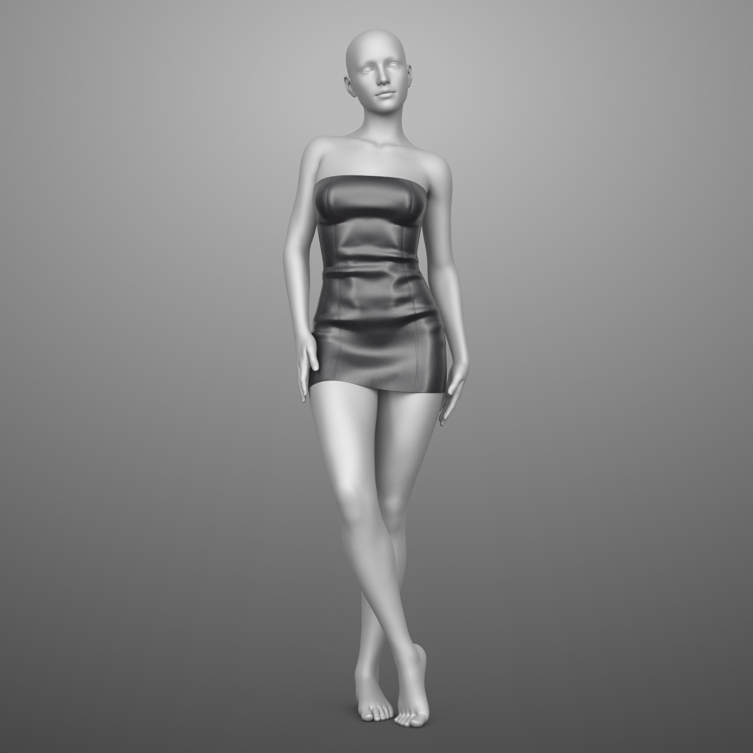 Leather Dress G8 Female by N/A