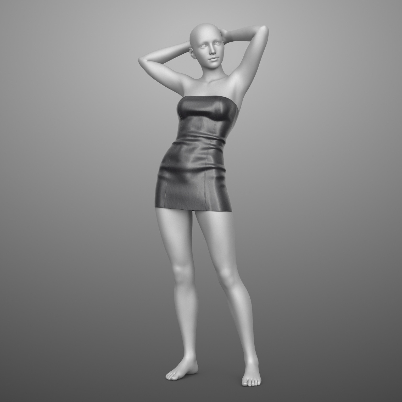 Leather Dress G8 Female by N/A