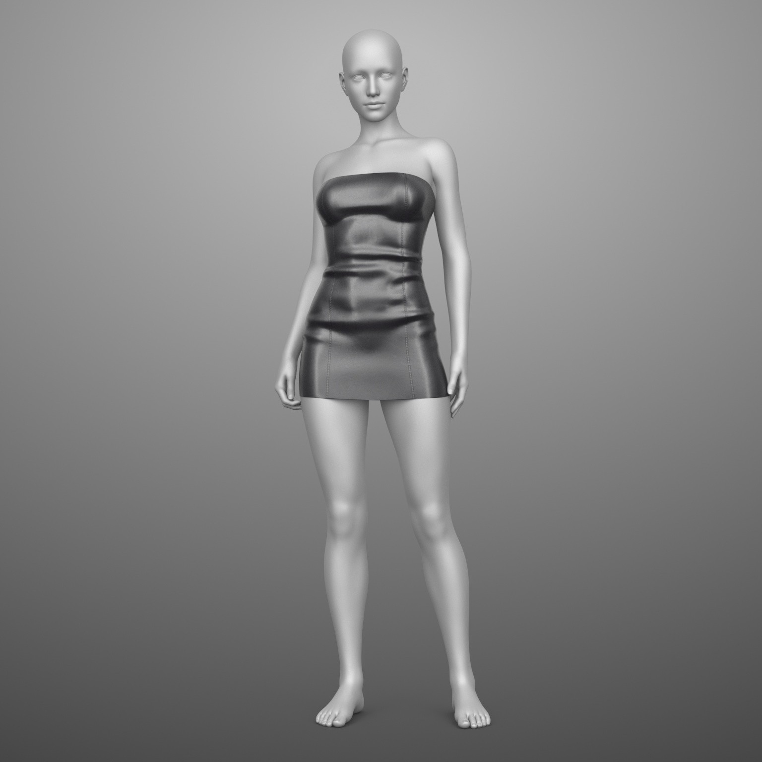 Leather Dress G8 Female by N/A