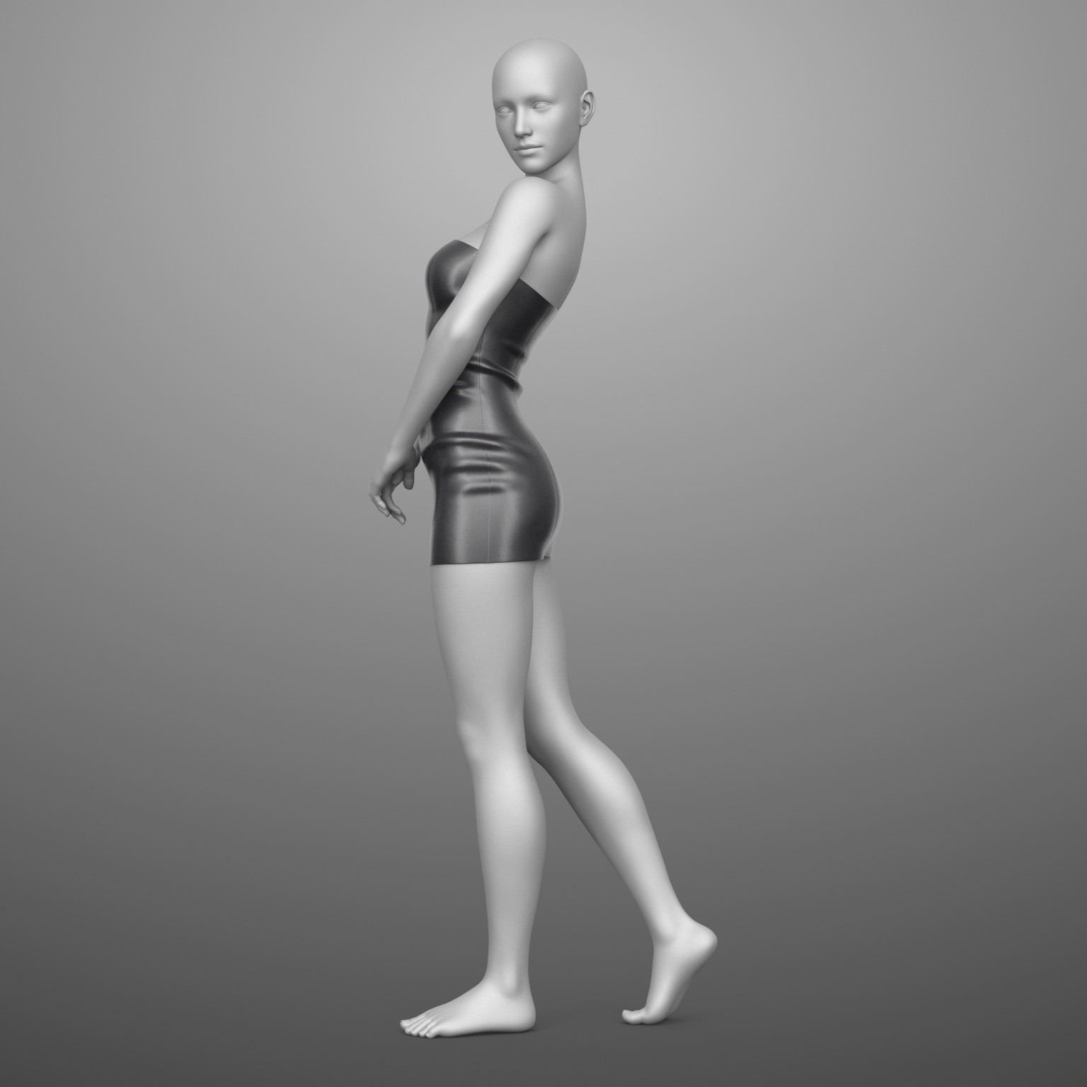 Leather Dress G8 Female by N/A