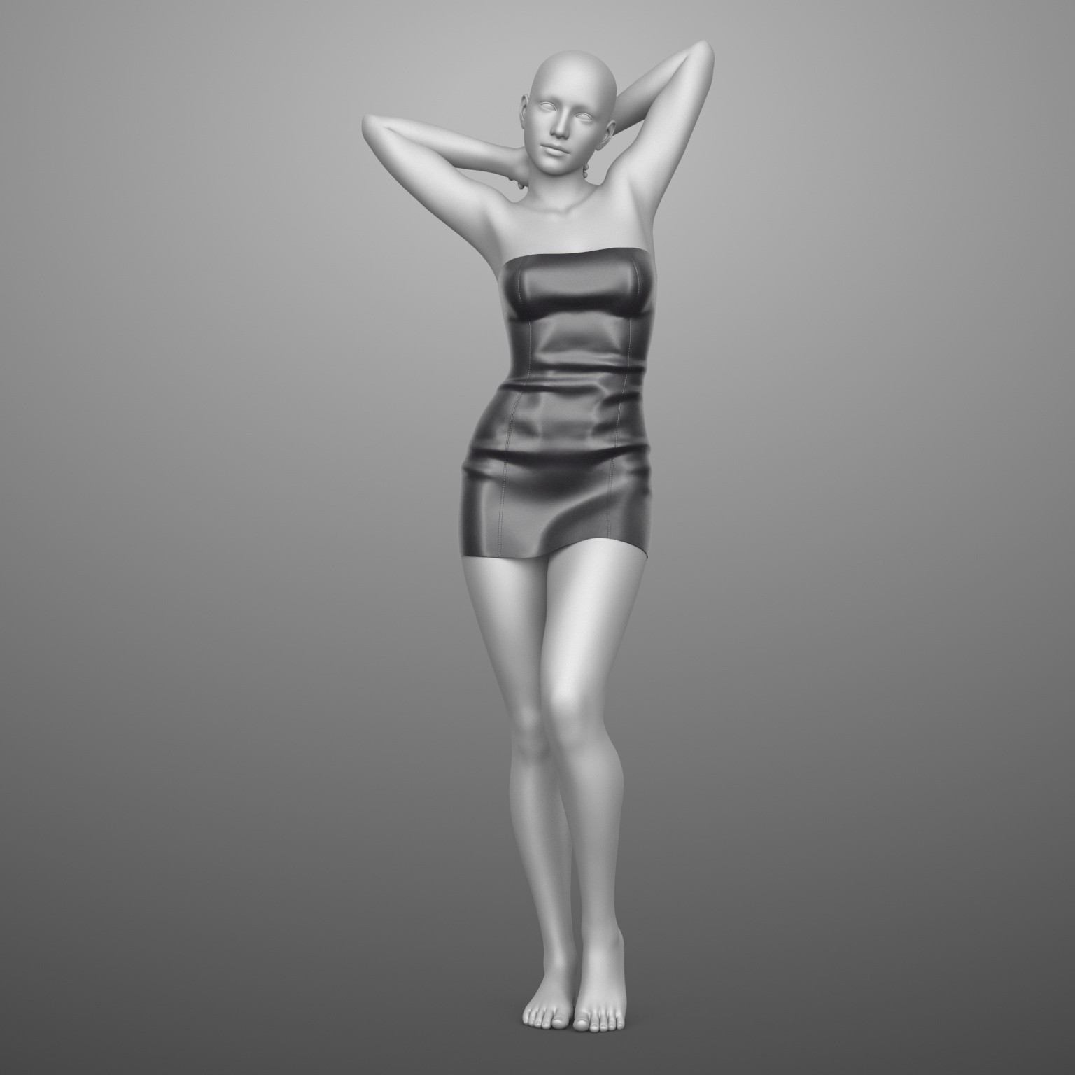 Leather Dress G8 Female by N/A