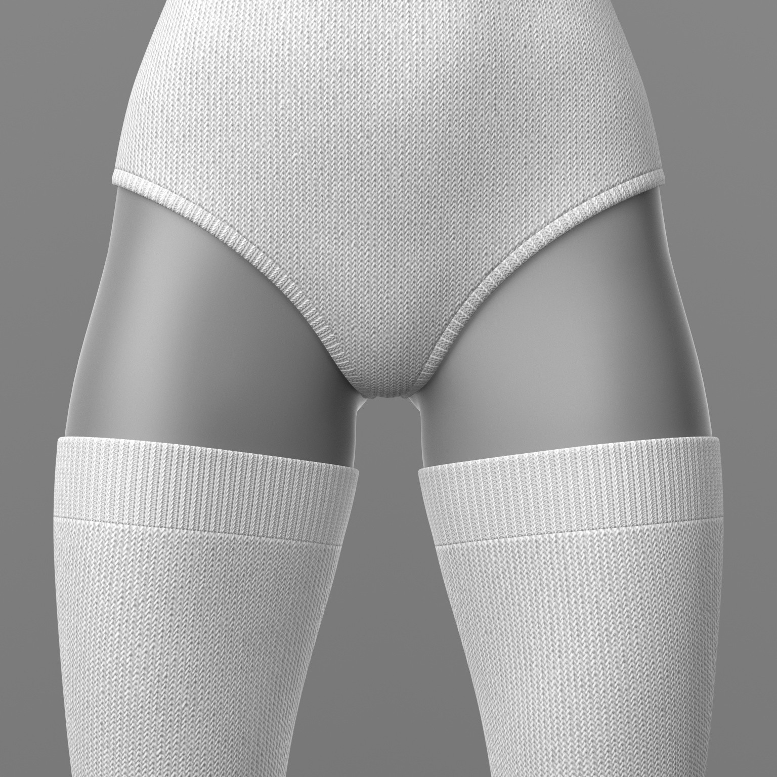 Knitted Bodysuit and Stockings by N/A