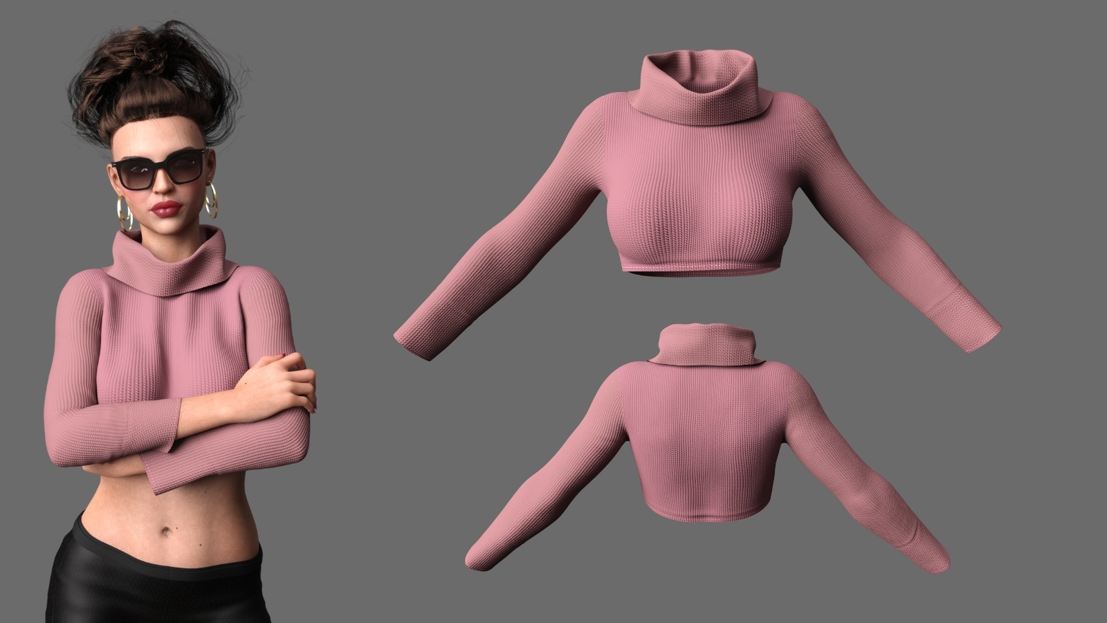 Luxe Chaleur Crop Genesis 8.1 Female by N/A