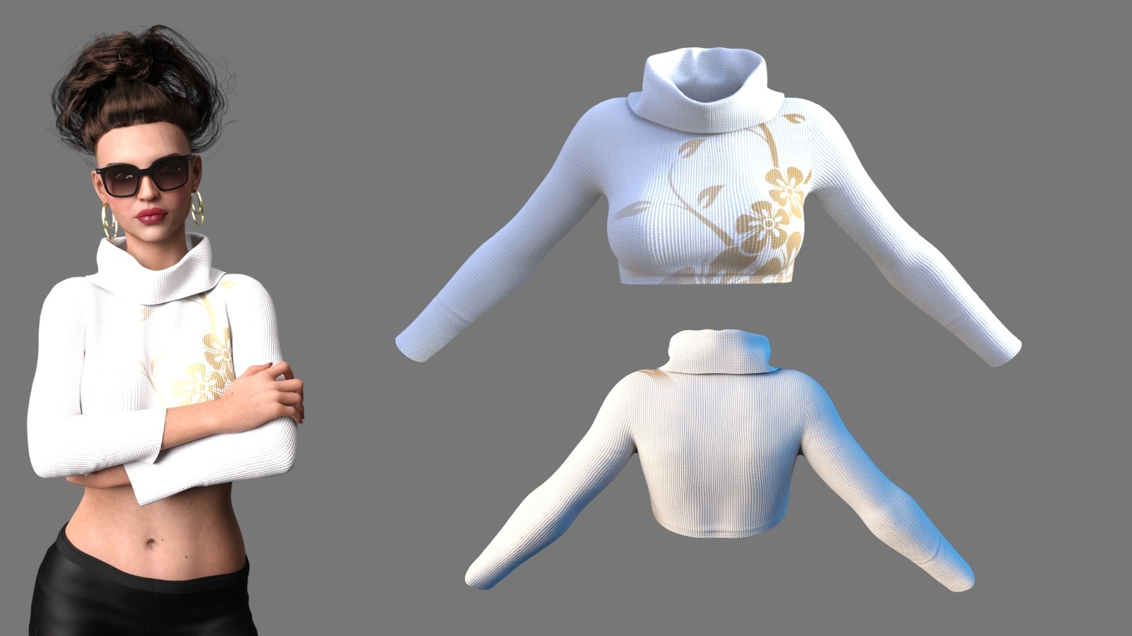 Luxe Chaleur Crop Genesis 8.1 Female by N/A