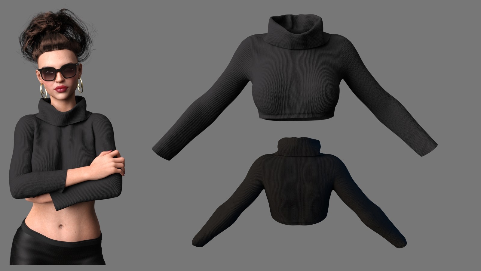 Luxe Chaleur Crop Genesis 8.1 Female by N/A